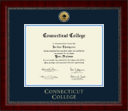 Connecticut College Gold Engraved Medallion Diploma Frame in Sutton