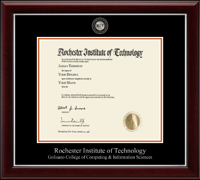 Rochester Institute of Technology diploma frame - Masterpiece Medallion Diploma Frame in Gallery Silver