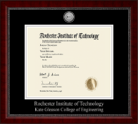 Rochester Institute of Technology diploma frame - Silver Engraved Medallion Diploma Frame in Sutton