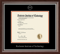 Rochester Institute of Technology Silver Embossed Diploma Frame in Devonshire