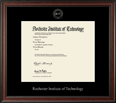 Rochester Institute of Technology diploma frame - Silver Embossed Diploma Frame in Studio