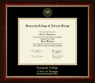 Savannah College of Art & Design Gold Embossed Diploma Frame in Murano