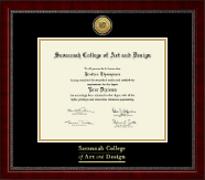 Savannah College of Art & Design Gold Engraved Medallion Diploma Frame in Sutton