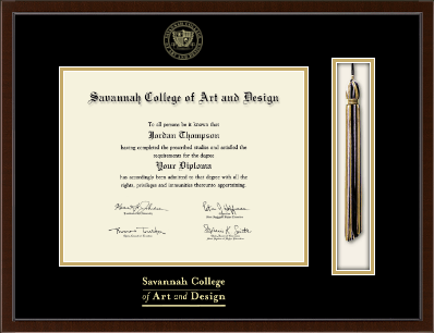 Savannah College of Art & Design diploma frame - Tassel & Cord Diploma Frame in Delta