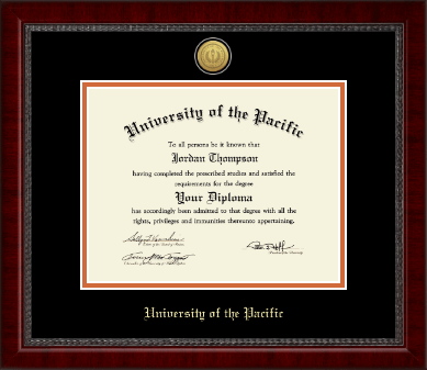 University of the Pacific diploma frame - Gold Engraved Medallion Diploma Frame in Sutton