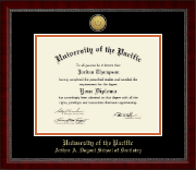 University of the Pacific diploma frame - Gold Engraved Medallion Diploma Frame in Sutton