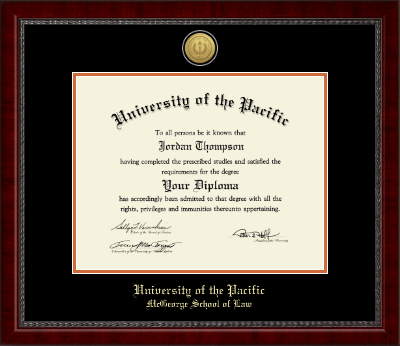 University of the Pacific diploma frame - Gold Engraved Medallion Diploma Frame in Sutton