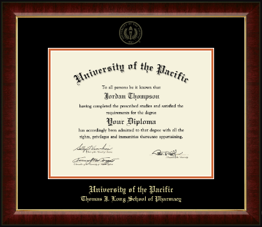 University of the Pacific diploma frame - Gold Embossed Diploma Frame in Murano