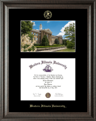 Western Illinois University diploma frame - Campus Scene Diploma Frame in Acadia