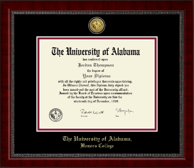The University of Alabama Tuscaloosa diploma frame - Gold Engraved Medallion Diploma Frame in Sutton