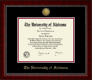 The University of Alabama Tuscaloosa Gold Engraved Medallion Diploma Frame in Sutton