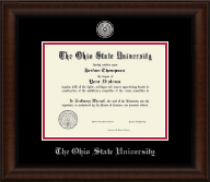 The Ohio State University diploma frame - Silver Engraved Medallion Diploma Frame in Lenox