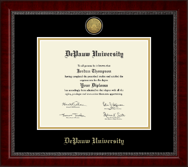 DePauw University diploma frame - Gold Engraved Medallion Diploma Frame in Sutton