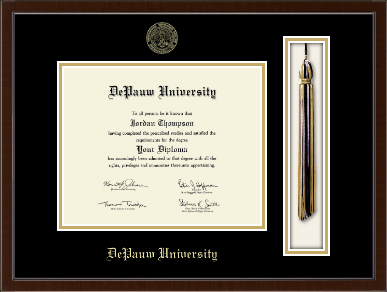 DePauw University diploma frame - Tassel & Cord Diploma Frame in Delta