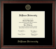 DePauw University Gold Embossed Diploma Frame in Studio