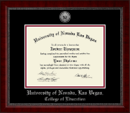 University of Nevada Las Vegas Silver Engraved Medallion Diploma Frame in Sutton