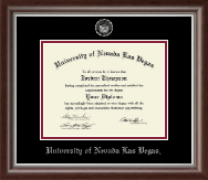 University of Nevada Las Vegas diploma frame - Silver Embossed Diploma Frame in Devonshire