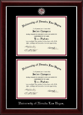 University of Nevada Las Vegas diploma frame - Masterpiece Medallion Double Diploma Frame in Gallery Silver