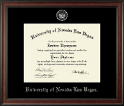 University of Nevada Las Vegas diploma frame - Silver Embossed Diploma Frame in Studio