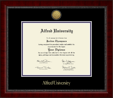 Alfred University diploma frame - Gold Engraved Medallion Diploma Frame in Sutton