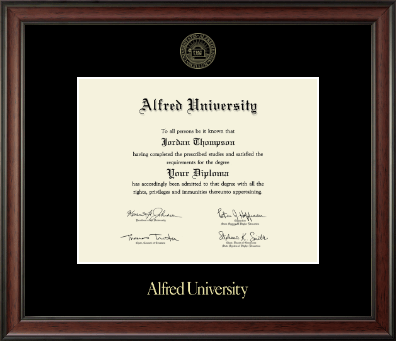 Alfred University diploma frame - Gold Embossed Diploma Frame in Studio