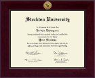 Stockton University Century Gold Engraved Diploma Frame in Cordova