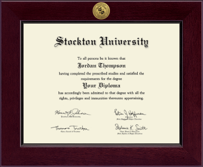 Stockton University diploma frame - Century Gold Engraved Diploma Frame in Cordova