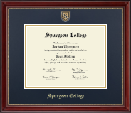 Midwestern Baptist Theological Seminary diploma frame - Masterpiece Medallion Diploma Frame in Kensington Gold