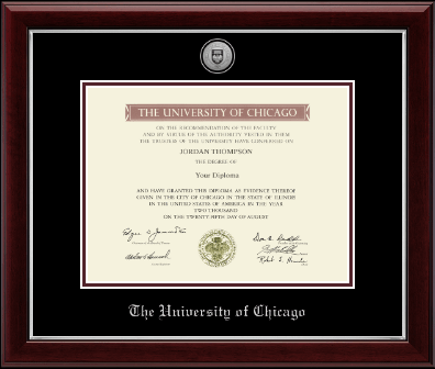 University of Chicago diploma frame - Silver Engraved Medallion Diploma Frame in Gallery Silver