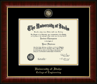 University of Idaho diploma frame - Masterpiece Medallion Diploma Frame in Murano