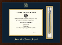 Avon Old Farms School in Connecticut Tassel Edition Diploma Frame in Delta