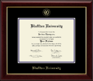 Bluffton University Gold Embossed Diploma Frame in Gallery