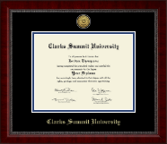 Clarks Summit University diploma frame - Gold Engraved Medallion Diploma Frame in Sutton
