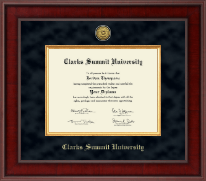 Clarks Summit University Presidential Gold Engraved Diploma Frame in Jefferson