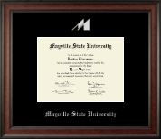 Mayville State University  diploma frame - Sliver Embossed Diploma Frame in Studio