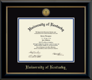 University of Kentucky diploma frame - Gold Engraved Medallion Diploma Frame in Onyx Gold