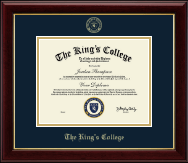 The King's College in New York City diploma frame - Gold Embossed Diploma Frame in Gallery