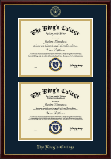The King's College in New York City diploma frame - Double Diploma Frame in Galleria