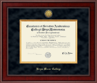 Bryn Mawr College Presidential Gold Engraved Diploma Frame in Jefferson