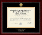 Bryn Mawr College diploma frame - Gold Engraved Medallion Diploma Frame in Sutton