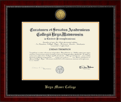 Bryn Mawr College diploma frame - Gold Engraved Medallion Diploma Frame in Sutton