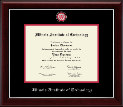 Illinois Institute of Technology diploma frame - Masterpiece Medallion Diploma Frame in Gallery Silver