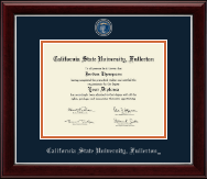 California State University Fullerton Masterpiece Medallion Diploma Frame in Gallery Silver