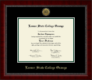 Lamar State College Orange diploma frame - Gold Engraved Medallion Diploma Frame in Sutton