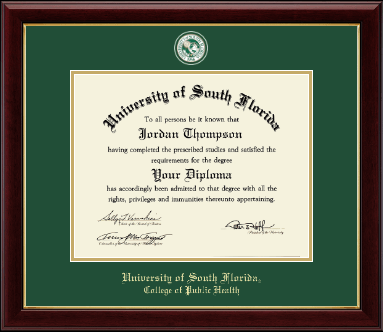 University of South Florida Health Sciences diploma frame - Masterpiece Medallion Diploma Frame in Gallery
