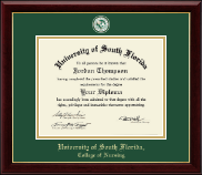 University of South Florida Health Sciences Masterpiece Medallion Diploma Frame in Gallery