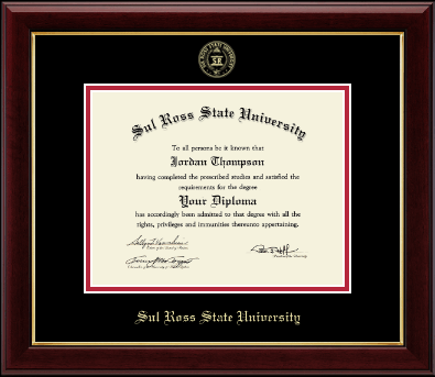 Sul Ross State University diploma frame - Gold Embossed Diploma Frame in Gallery