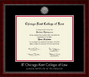 Chicago-Kent College of Law Silver Engraved Medallion Diploma Frame in Sutton