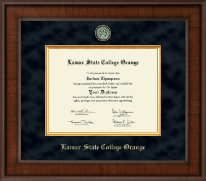Lamar State College Orange diploma frame - Presidential Masterpiece Diploma Frame in Madison