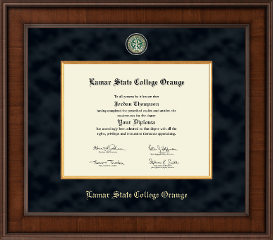 Lamar State College Orange diploma frame - Presidential Masterpiece Diploma Frame in Madison